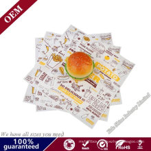 Customized Printed Baking Paper for Sandwich Hamburger Paper Wholesale Food Wrapping Wax Paper